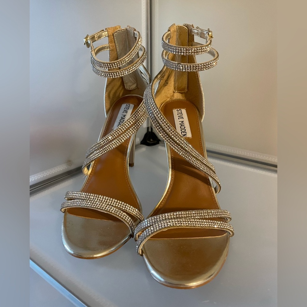 Gold Rhinestone Heels